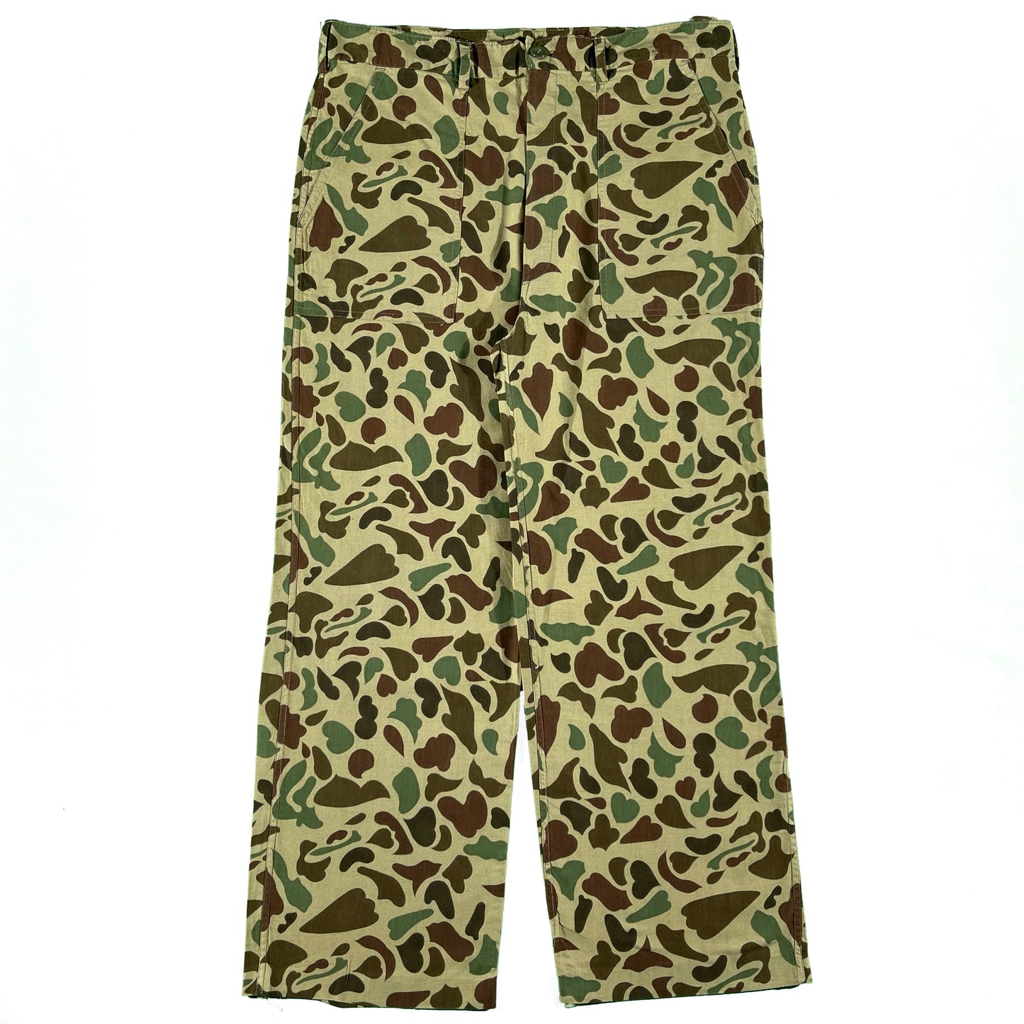 80s Wide Leg Duck Camo Fatigues- 36"-39"x28