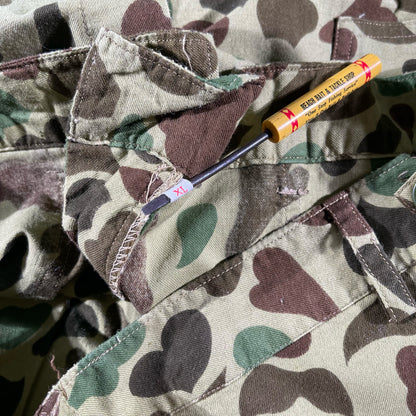 80s Wide Leg Duck Camo Fatigues- 36"-39"x28