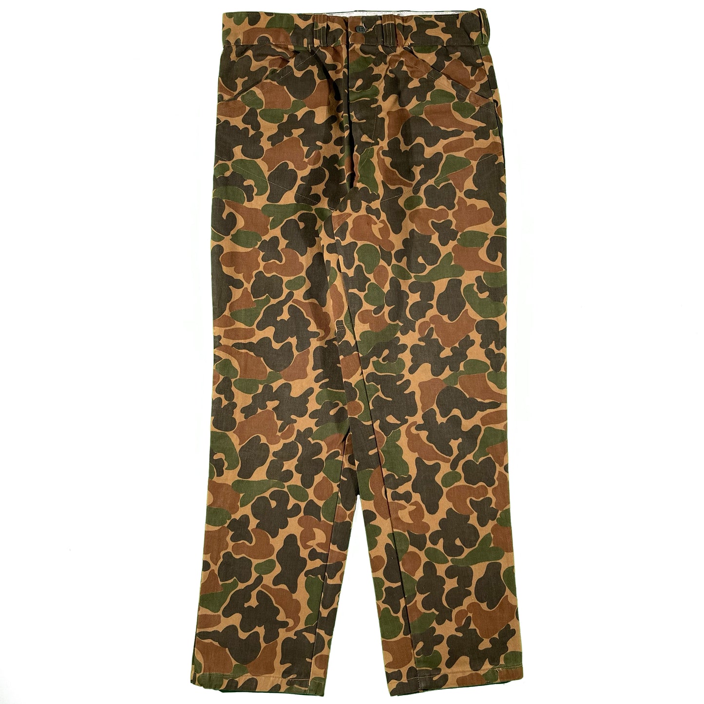 70s Sears Dark Duck Camo Hunting Pants- 34x30.5