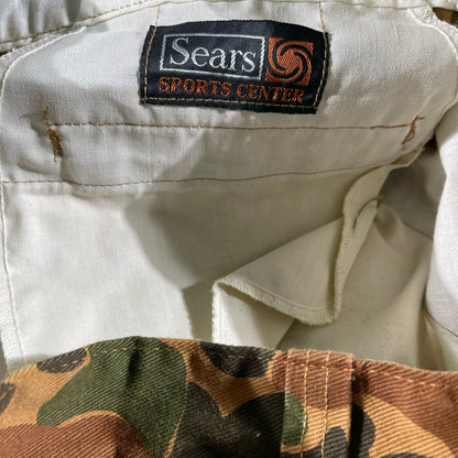 70s Sears Dark Duck Camo Hunting Pants- 34x30.5