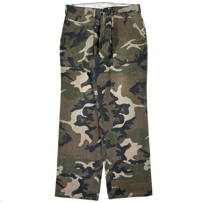 80s Camo Hunting Fatigue Pants- 30x31