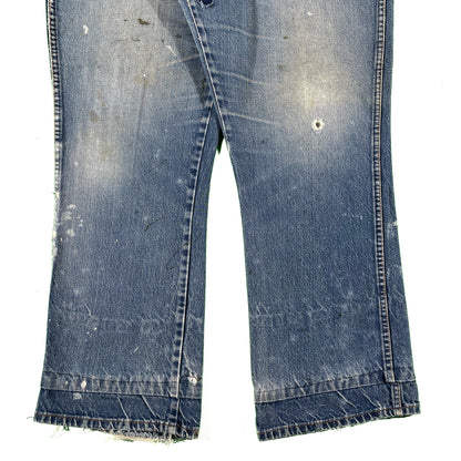 70s Repaired Maverick Denim Flares- 36x29.5