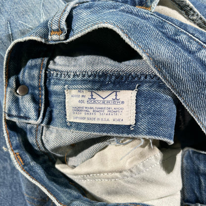 70s Repaired Maverick Denim Flares- 36x29.5