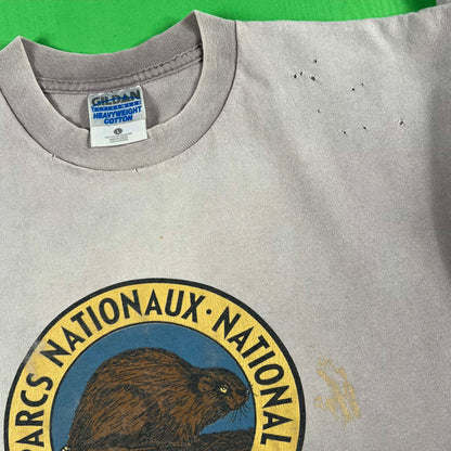 90s Sun Faded Canadian National Parks Beaver Tee- M
