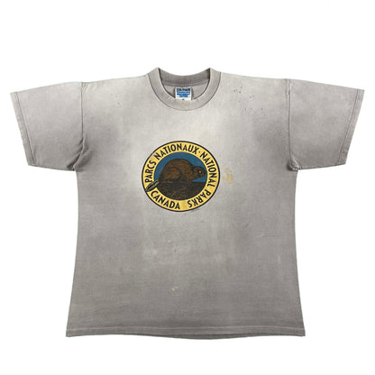 90s Sun Faded Canadian National Parks Beaver Tee- M