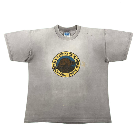 90s Sun Faded Canadian National Parks Beaver Tee- M
