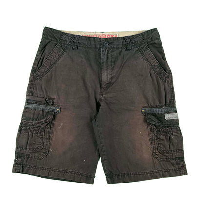 00s Sun Faded Black Union Bay Cargo Shorts- 36x10
