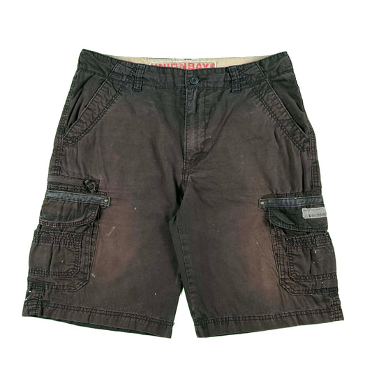 00s Sun Faded Black Union Bay Cargo Shorts- 36x10