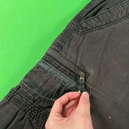 00s Sun Faded Black Union Bay Cargo Shorts- 36x10