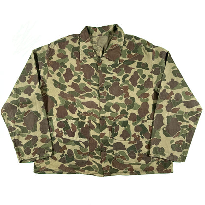 70s Boxy Duck Camo Chore Shirt- XL