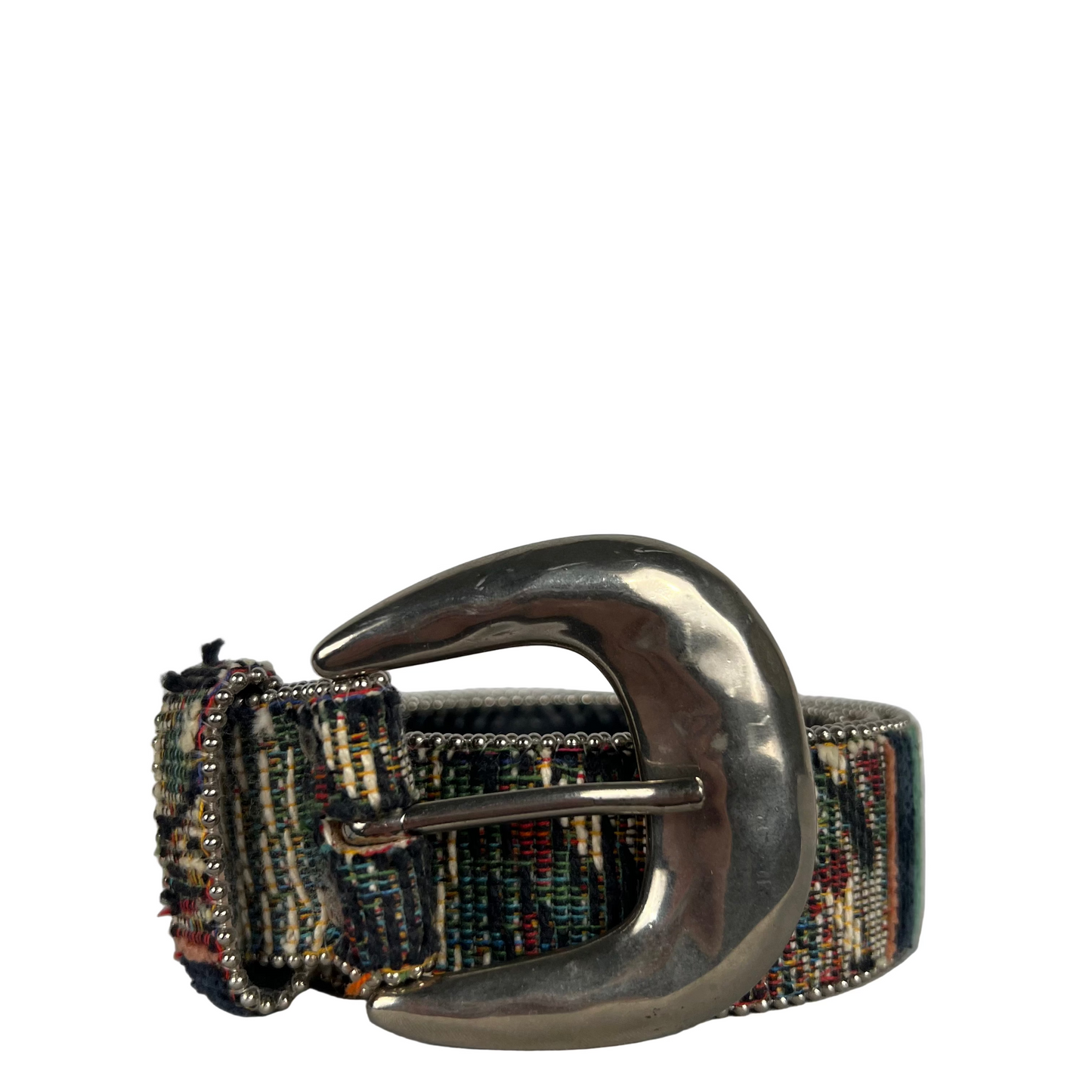 00s Beaded & Carpeted Belt- L