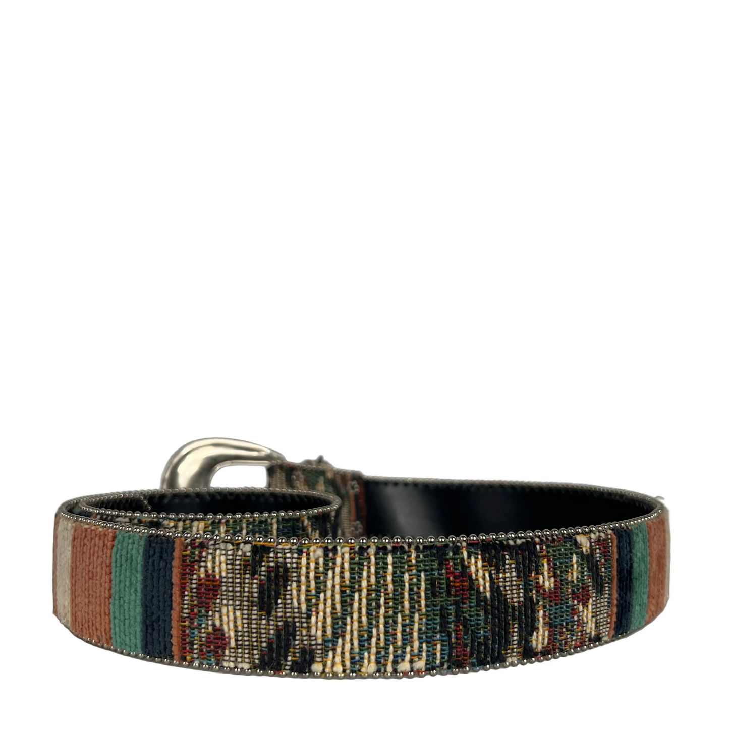 00s Beaded & Carpeted Belt- L