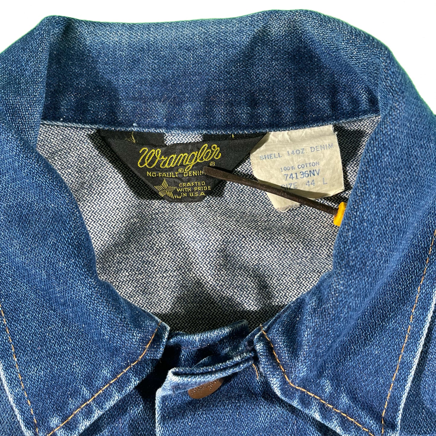 70s Wrangler Dark Wash Denim Jacket- L