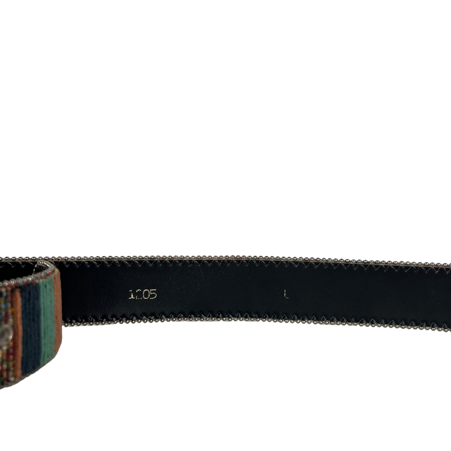 00s Beaded & Carpeted Belt- L
