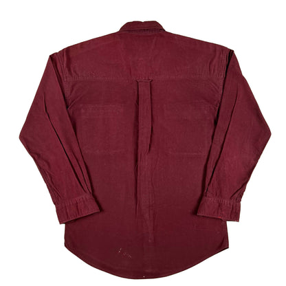 Chaps Ralph Lauren Burgundy 100% Cotton Chamois Shirt- M
