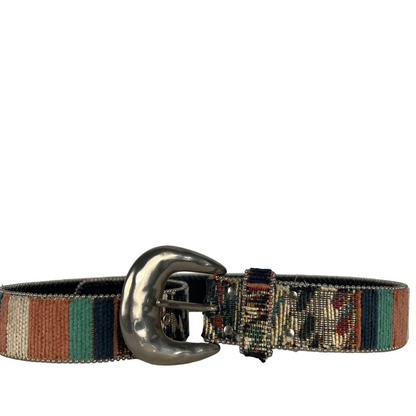 00s Beaded & Carpeted Belt- L
