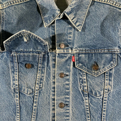 80s Levi's Faded Harley Type 3 Denim Jacket- L