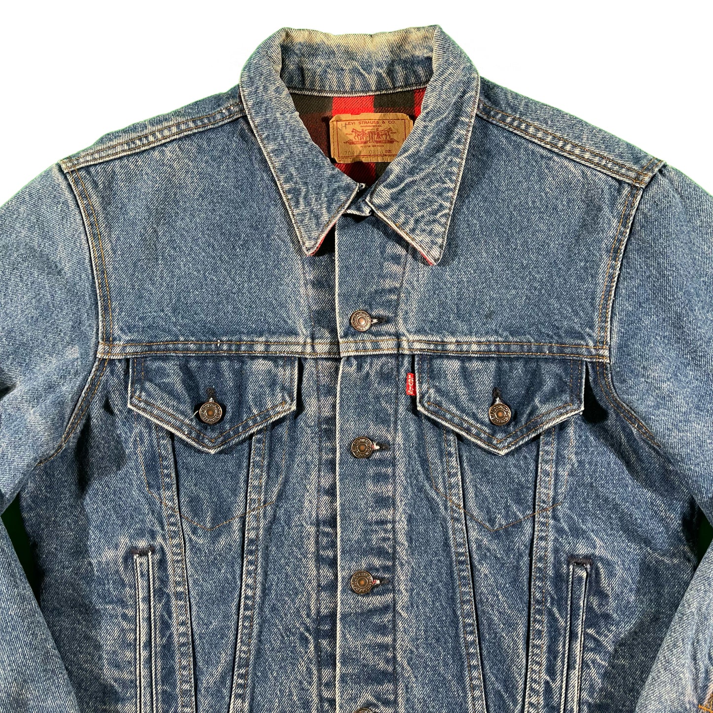 80s Levi's Flannel Lined Type 3 Denim Jacket- M