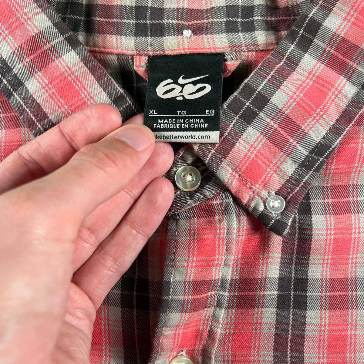 2009 Nike 6.0 Plaid Button Up Shirt- XL