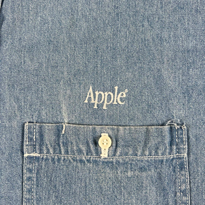 90s Apple Denim Shirt- XL