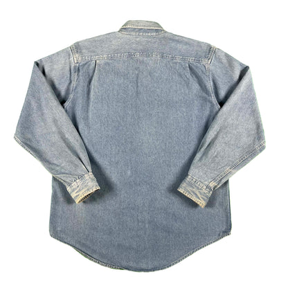 90s Apple Denim Shirt- XL
