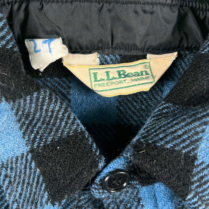 80s L.L. Bean Thrashed Wool Plaid Flannel Shirt- M