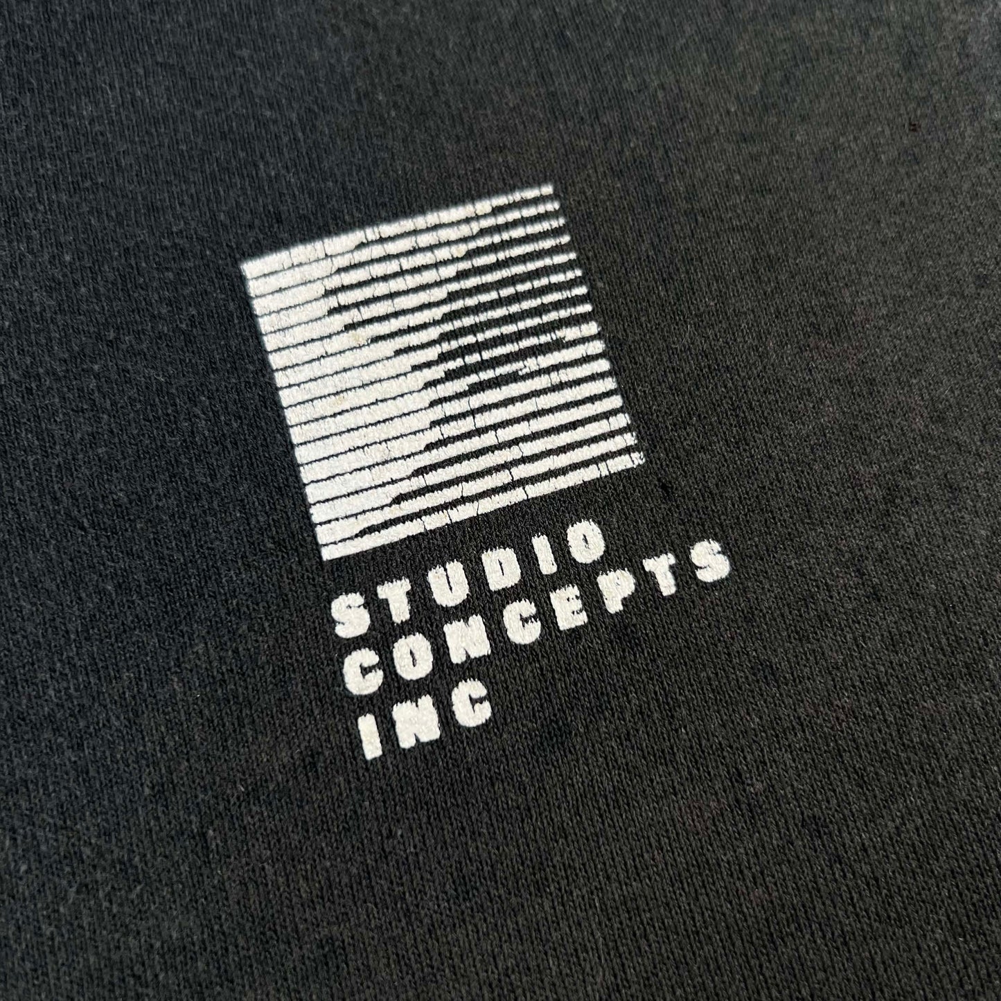 90s Sun Faded Black Studio Concepts 1/4 Zip Sweatshirt- XL