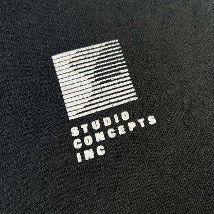 90s Sun Faded Black Studio Concepts 1/4 Zip Sweatshirt- XL