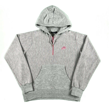 80s Pink Striped Nike Hoodie- M