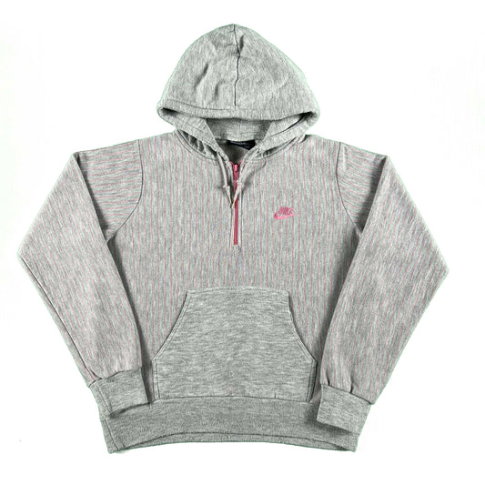 80s Pink Striped Nike Hoodie- M