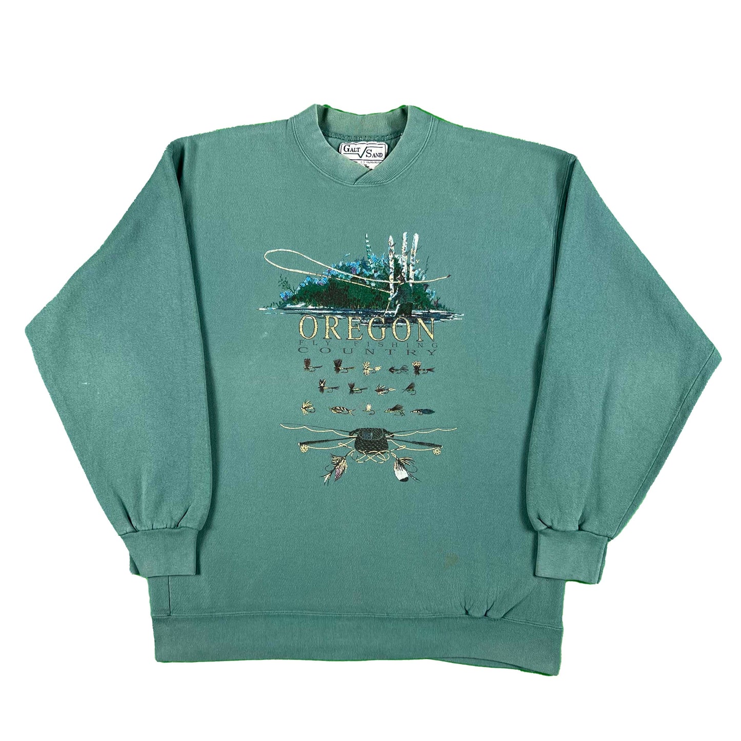 90s Oregon Fly Fishing Country Sweatshirt- L