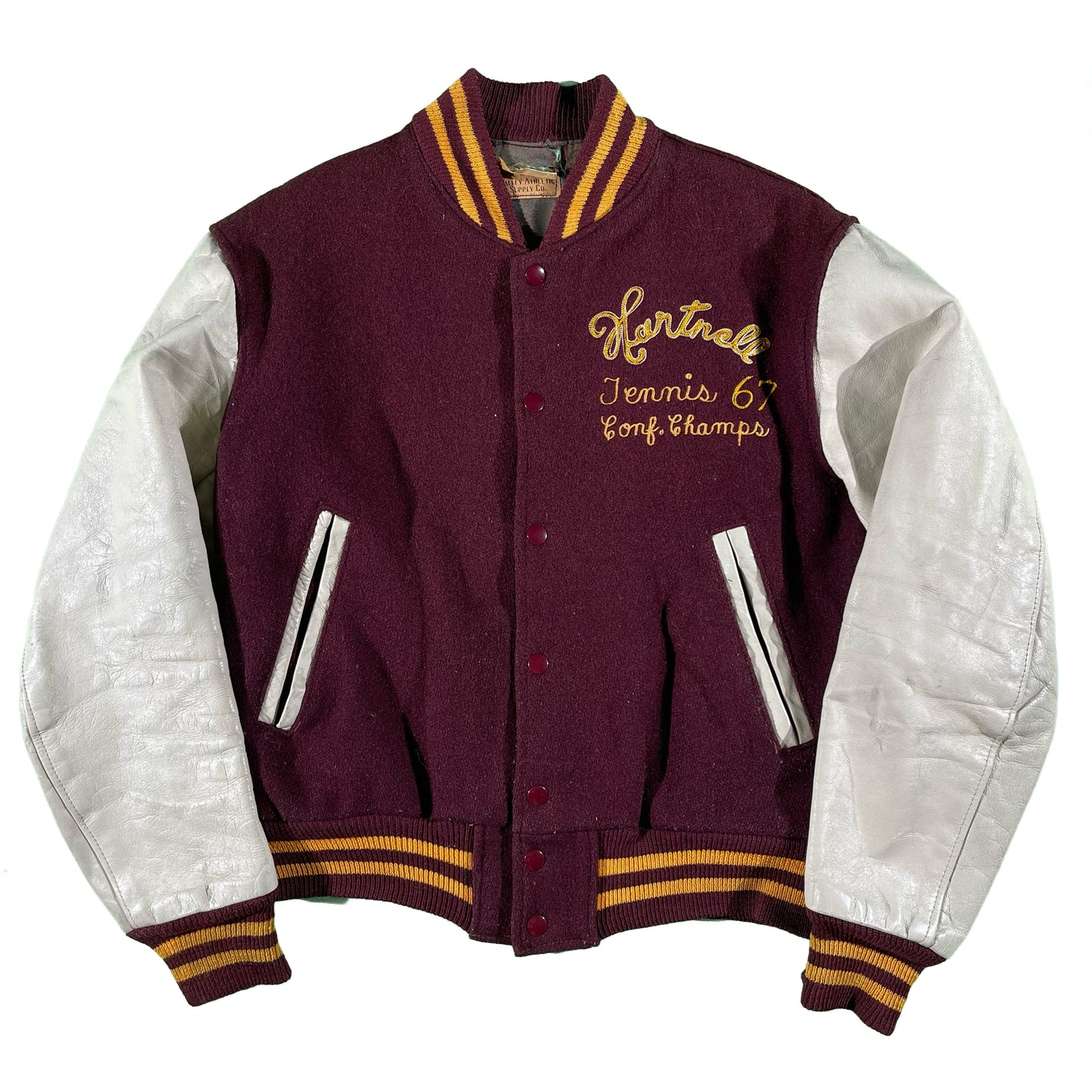 50s Boxy Chain Stitch Varsity Jacket- L