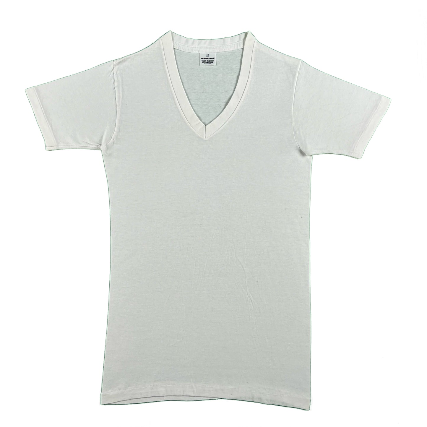 Vintage Blank White V Neck Tees- SELECT TEE