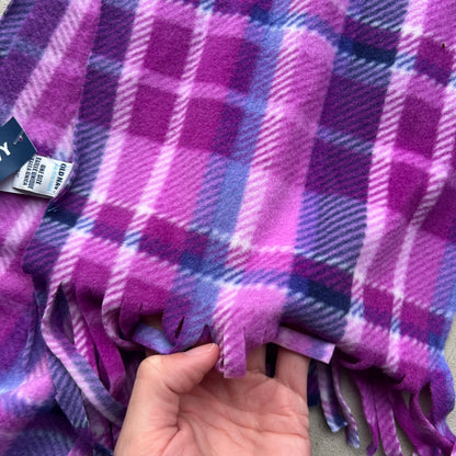 Deadstock 2012 Old Navy Bright Purple Plaid Scarf