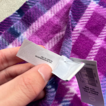 Deadstock 2012 Old Navy Bright Purple Plaid Scarf