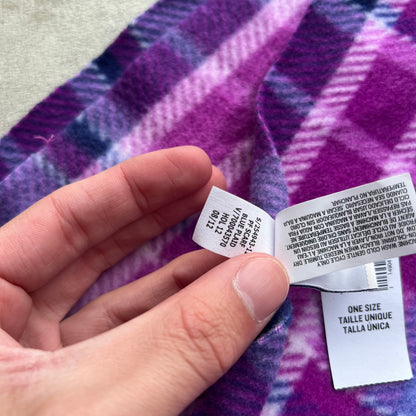 Deadstock 2012 Old Navy Bright Purple Plaid Scarf