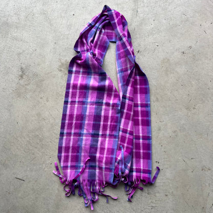 Deadstock 2012 Old Navy Bright Purple Plaid Scarf