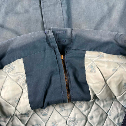 70s Penneys Sun Faded Blue Thrashed Cuff Jacket- M