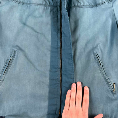 70s Penneys Sun Faded Blue Thrashed Cuff Jacket- M