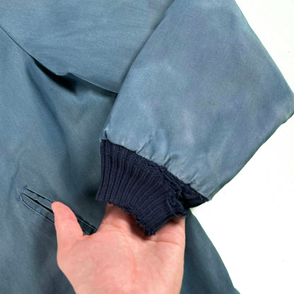 70s Penneys Sun Faded Blue Thrashed Cuff Jacket- M