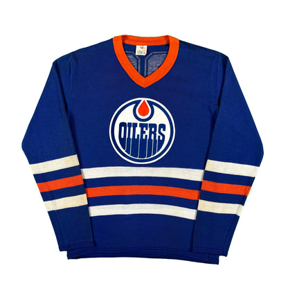 80s Edmonton Oilers Long Sleeve Jersey Tee- M