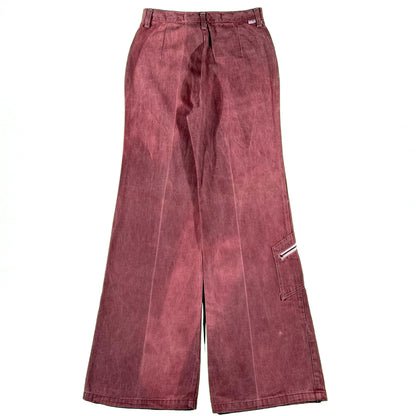 70s Sun Faded Burgundy Wide Leg Bell Bottoms- 29x34.5