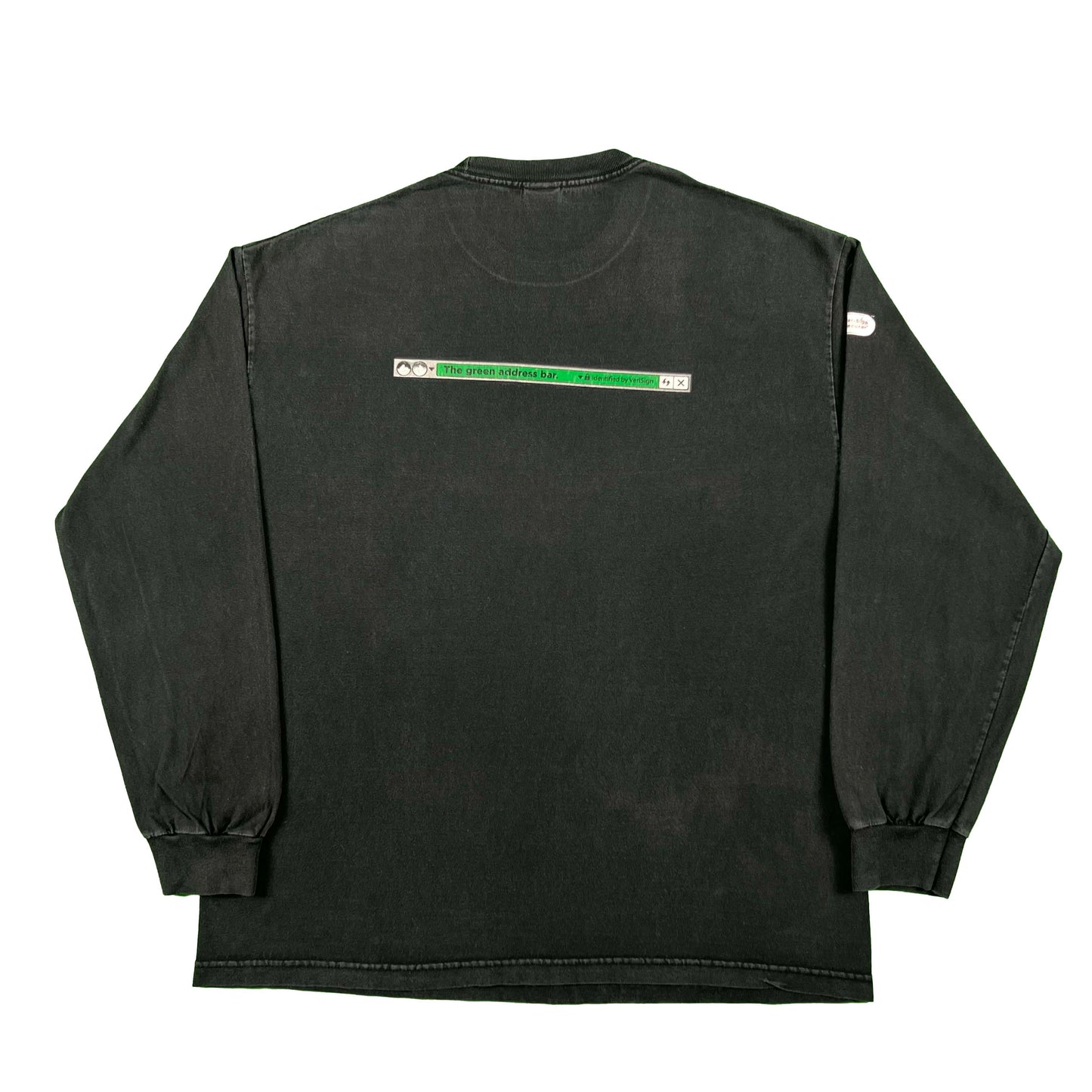 00s 'Meet me at the bar.' Black Long Sleeve Tee- XL