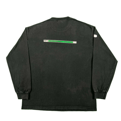 00s 'Meet me at the bar.' Black Long Sleeve Tee- XL