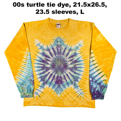 Vintage Blank Long Sleeve Tie Dye Tee- SELECT SHIRT