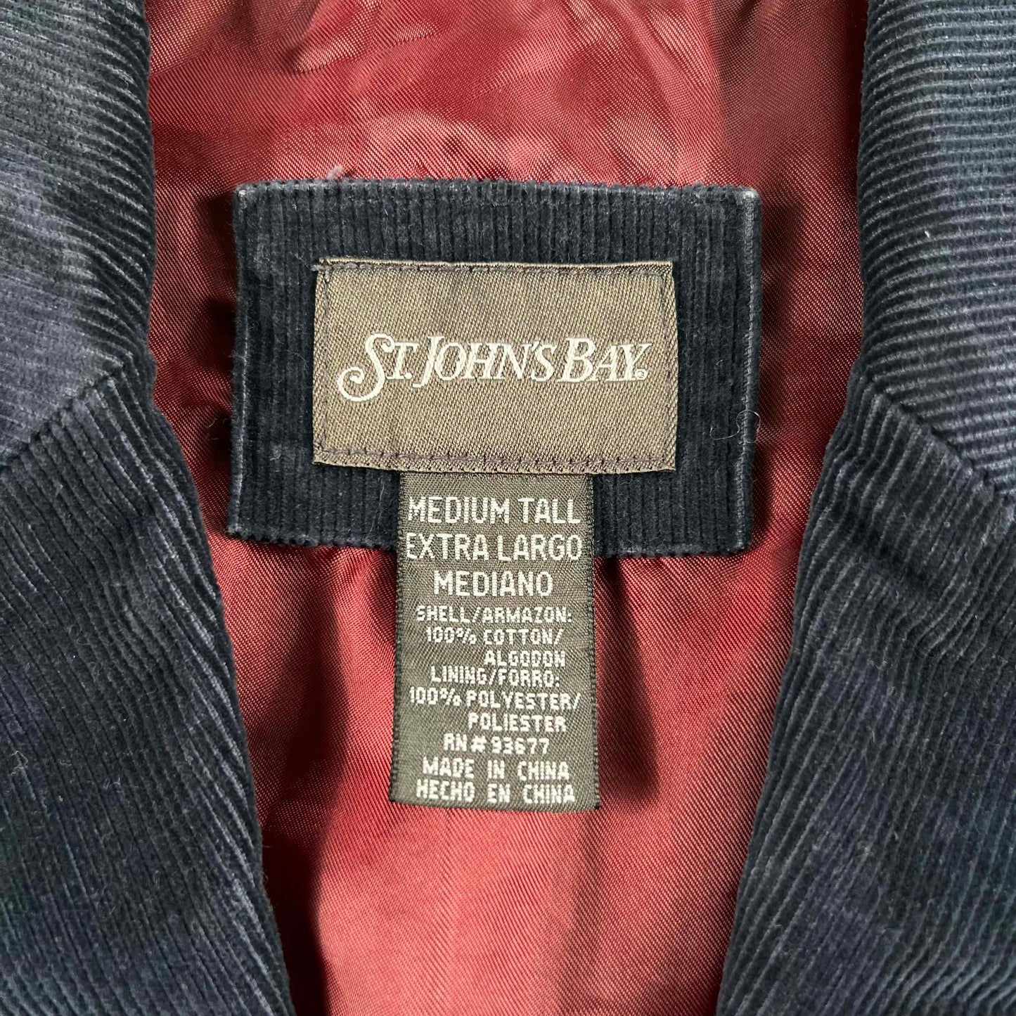 00s Navy Blue Corduroy Charm Blazer- M