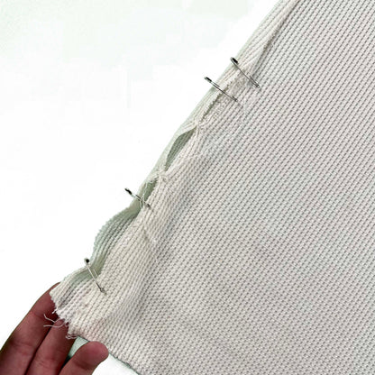 70s Orange Collared Safety Pinned Waffle Knit Thermal- XL