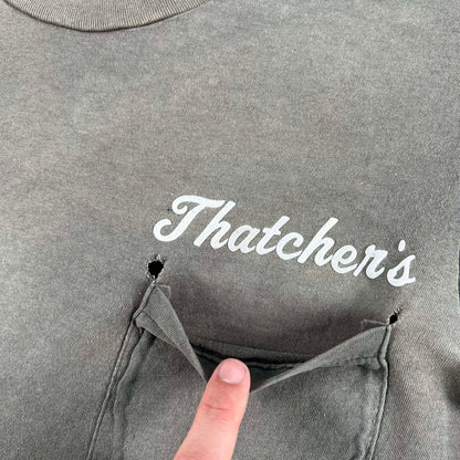 80s Sun Faded 'Thatcher's' Pocket Tee- M
