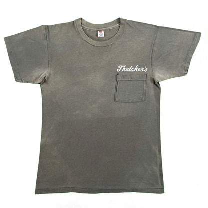 80s Sun Faded 'Thatcher's' Pocket Tee- M