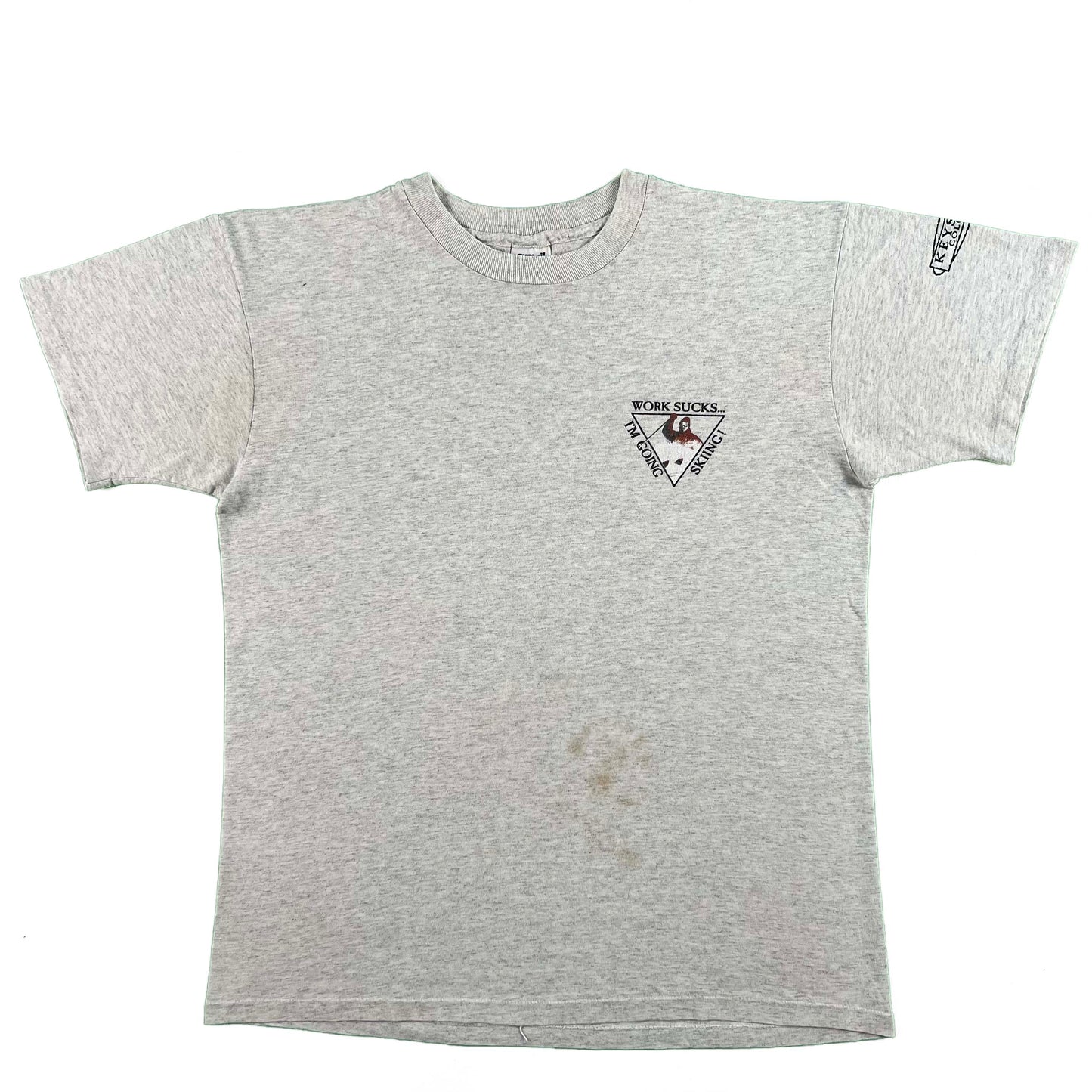 90s Work Sucks...I'm Going Skiing Tee- L